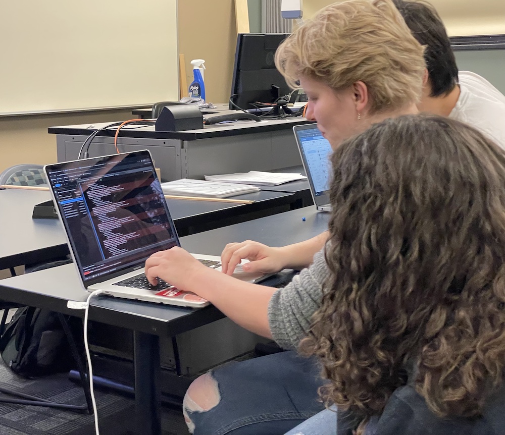 Student submits data to NASA project