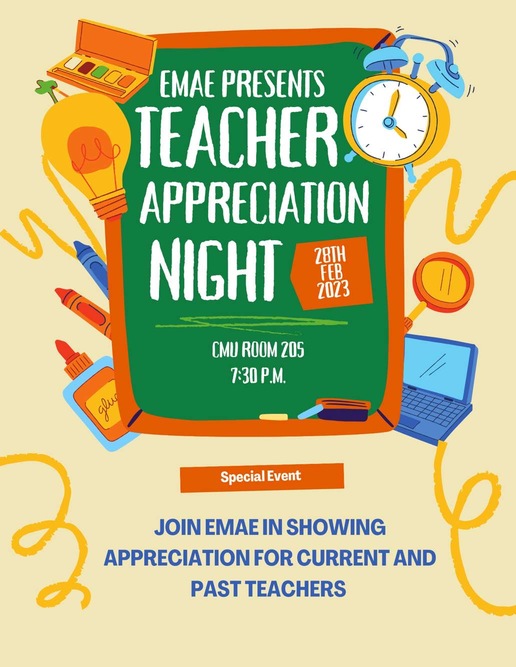 EMAE Teacher Appreciation Night