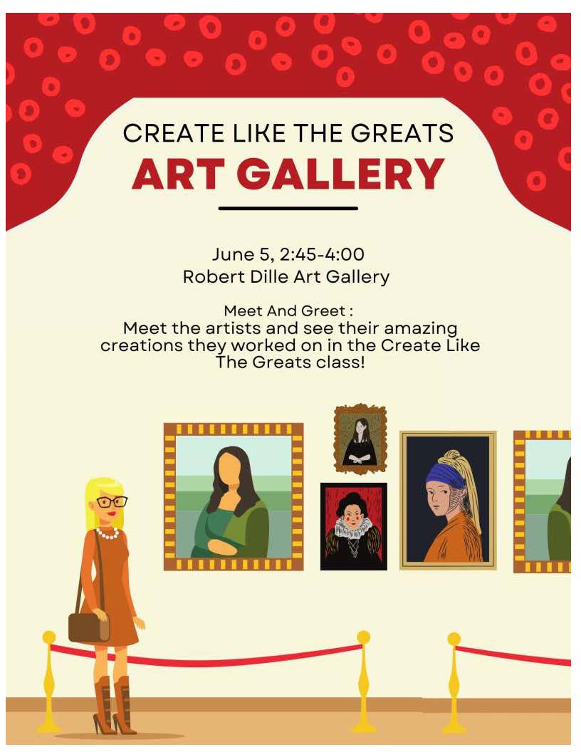 You are invited to CFK Create Like the Greats Art Gallery – TODAY You are invited to CFK Create Like the Greats Art Gallery – TODAY