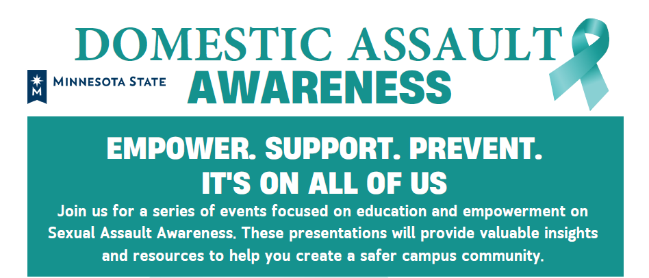 Domestic Assault Awareness Month: Lunch & Learn Webinar Series Domestic Assault Awareness Month: Lunch & Learn Webinar Series