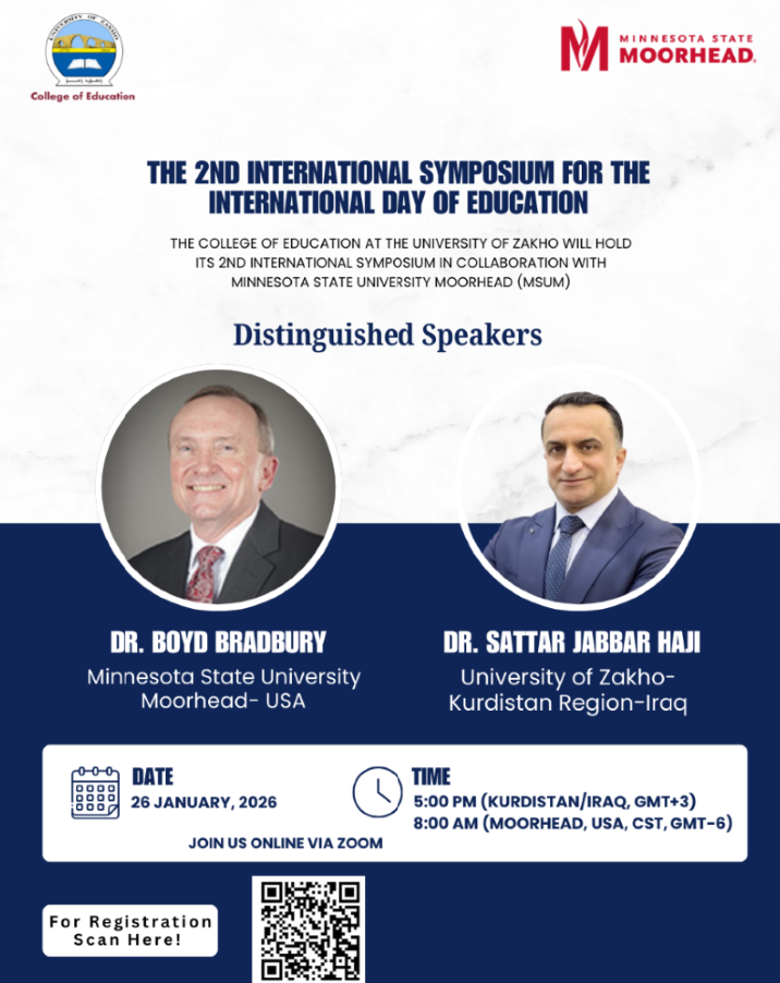 Celebrate the International Day of Education with Moorhead and the University of Zakho Celebrate the International Day of Education with Moorhead and the University of Zakho