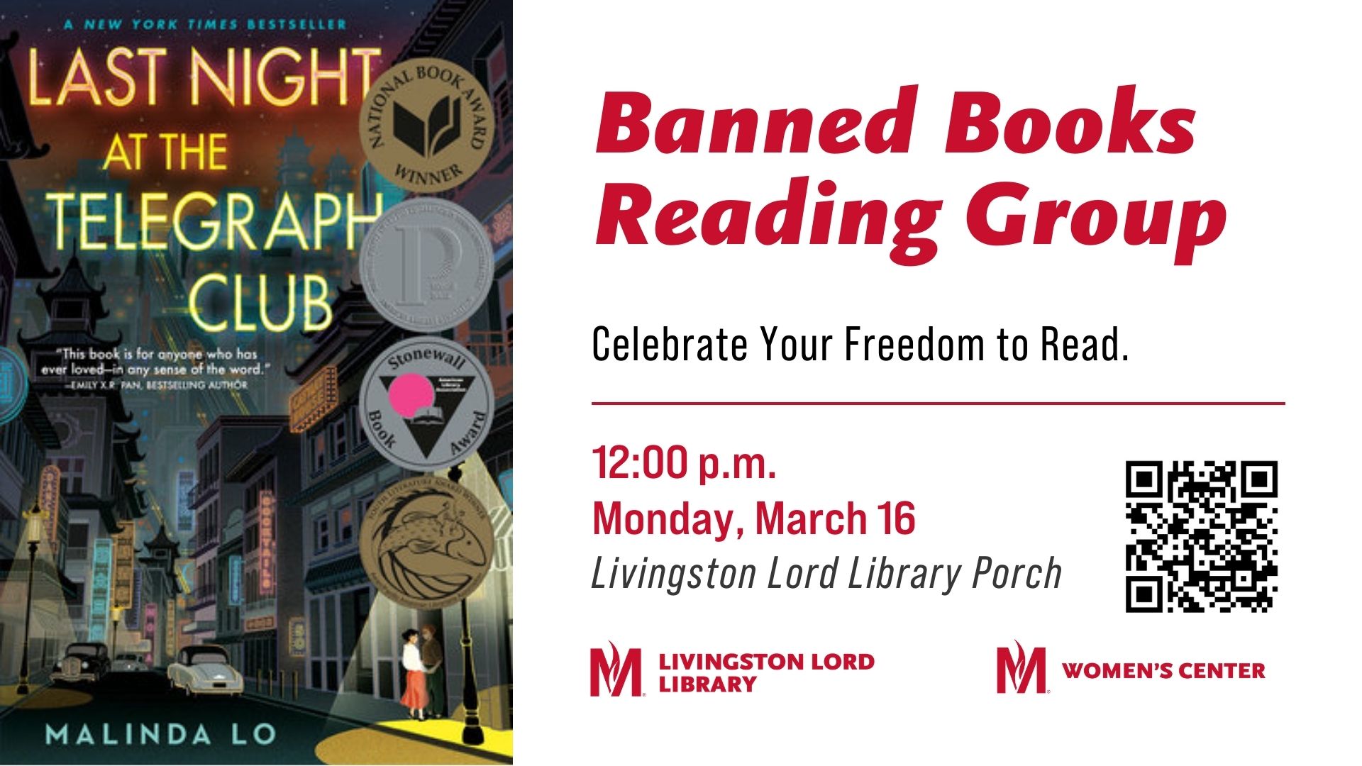 Join the Library’s Banned Books Reading Group for “Last Night at the Telegraph Club”