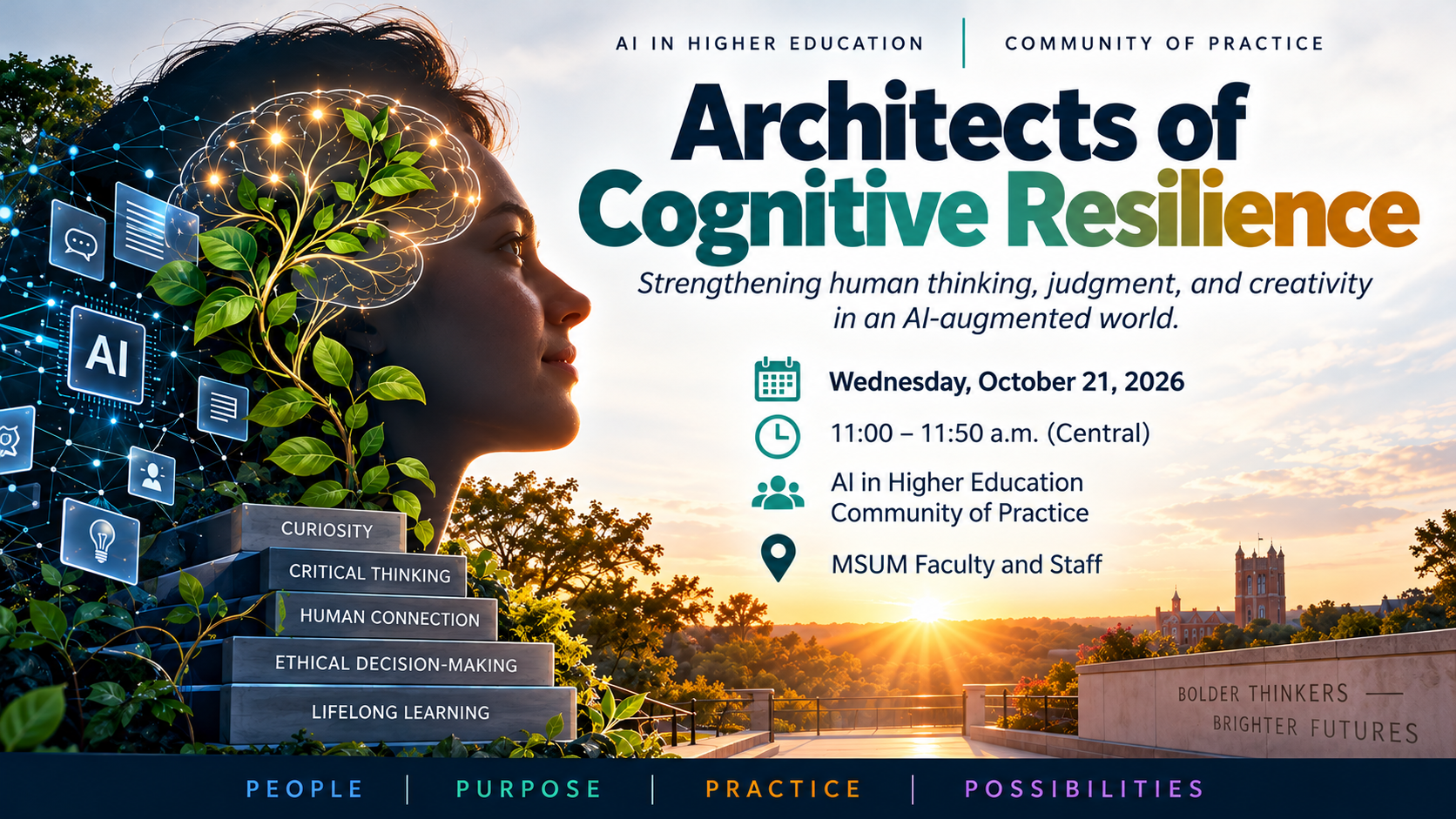 AI in Higher Education Community of Practice – Guest speaker Shelly Munoz – Architects of Cognitive Resilience