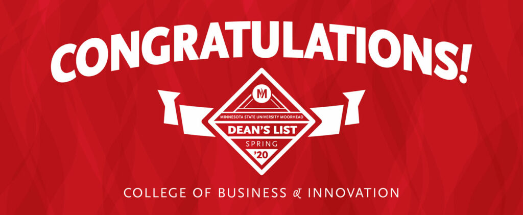 College of Business & Innovation Spring 2020 Dean’s List Students