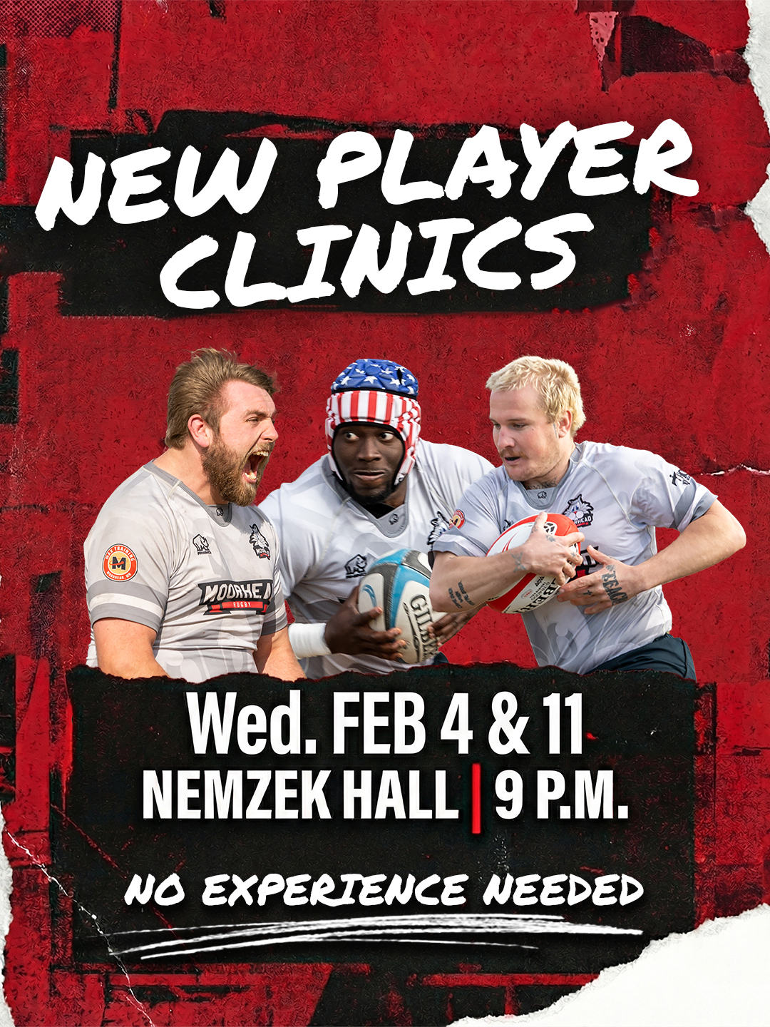 Men’s Rugby New Player Clinic TONIGHT