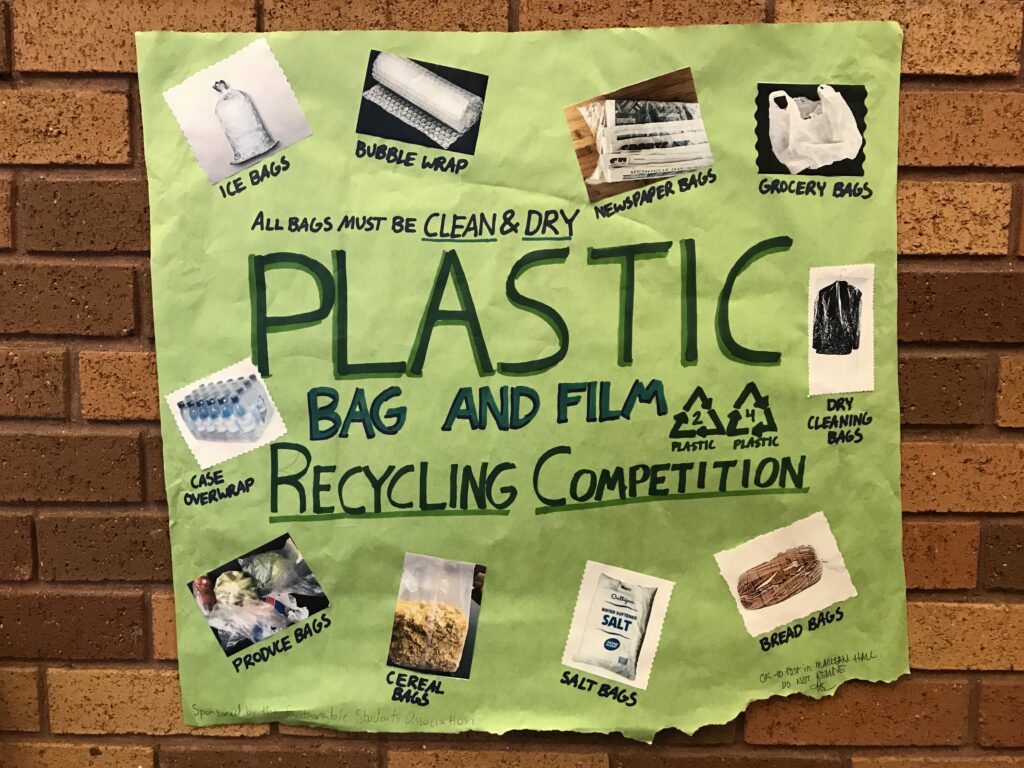 Student Organization Hosts Plastic Bag Recycling Competition