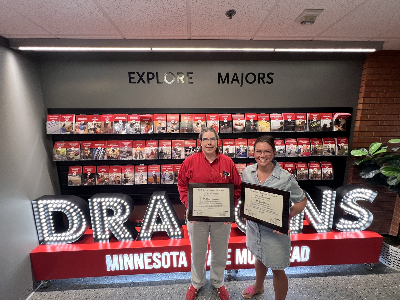 Fagerstrom, Poplin recognized by National Football Foundation